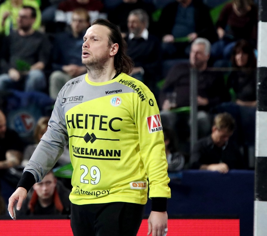 (Jocki_Foto, Erlangen) Nikolas Katsigiannis wurde mit seiner einzigen Parade zum Matchwinner