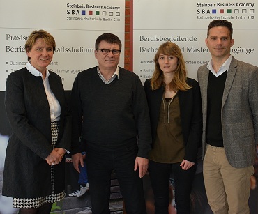 Kooperationsgespräch (v. l. n. r.): PD Dr. Heike Zimmermann-Timm, Prof. Dr. Peter Dohm, Jasmin Dohm, Christian Seiter