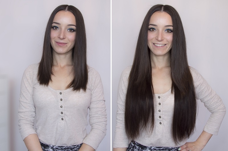 Echthaar-Extensions mit Clip in Funktion von Oxyextensions