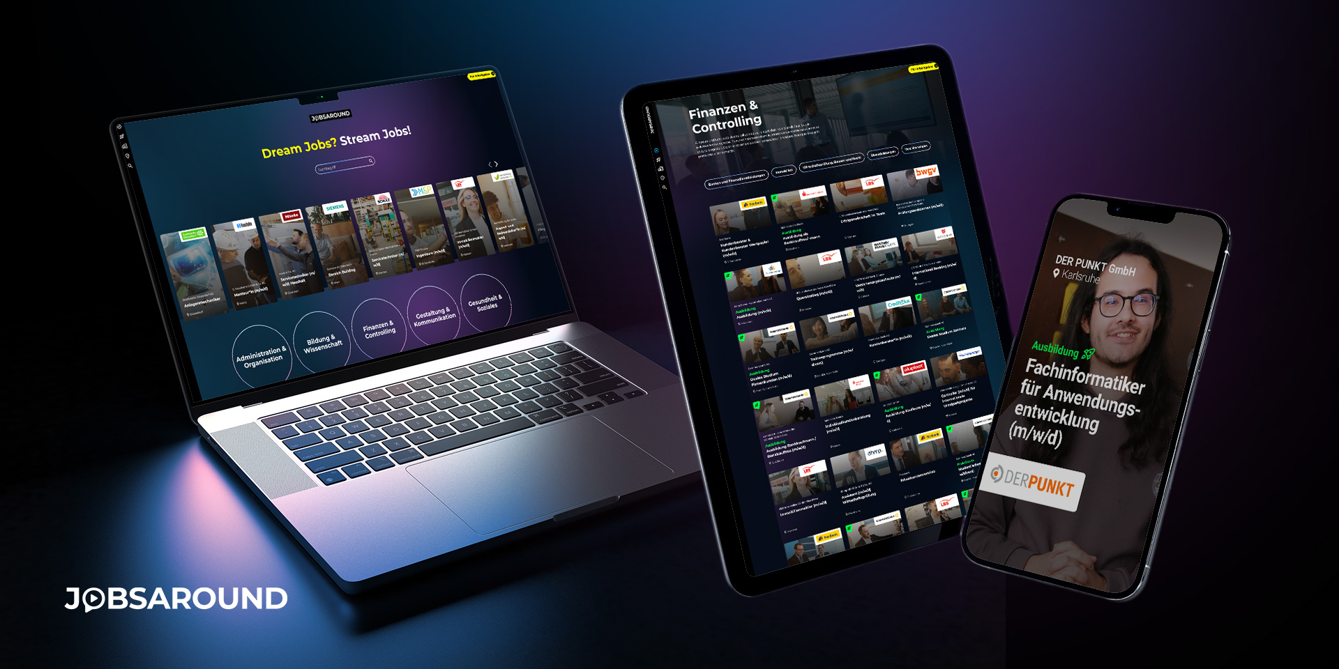 JOBSAROUND das neuartige Video-Jobportal