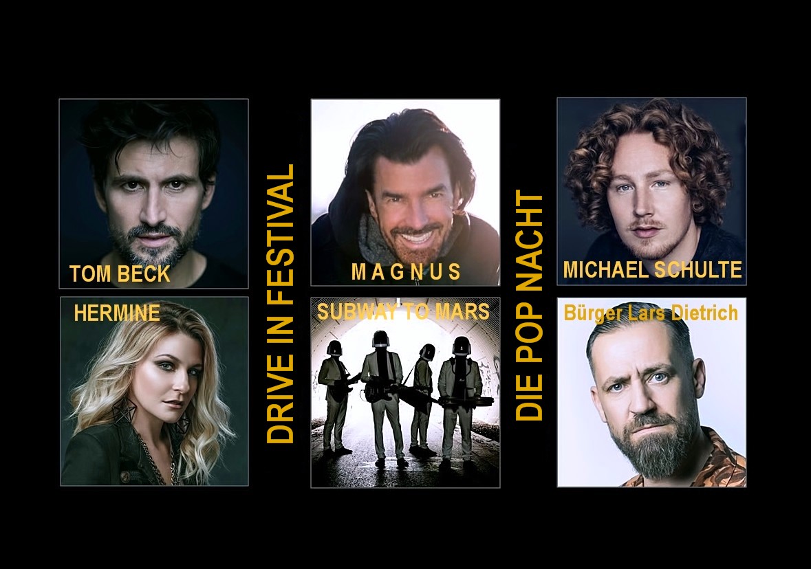 Michael Schulte, Tom Beck, MAGNUS, Bürger Lars Dietrich, Drive In Festival, Autokino Movie Park Bottrop, Autokino Konzert, Funke Media,