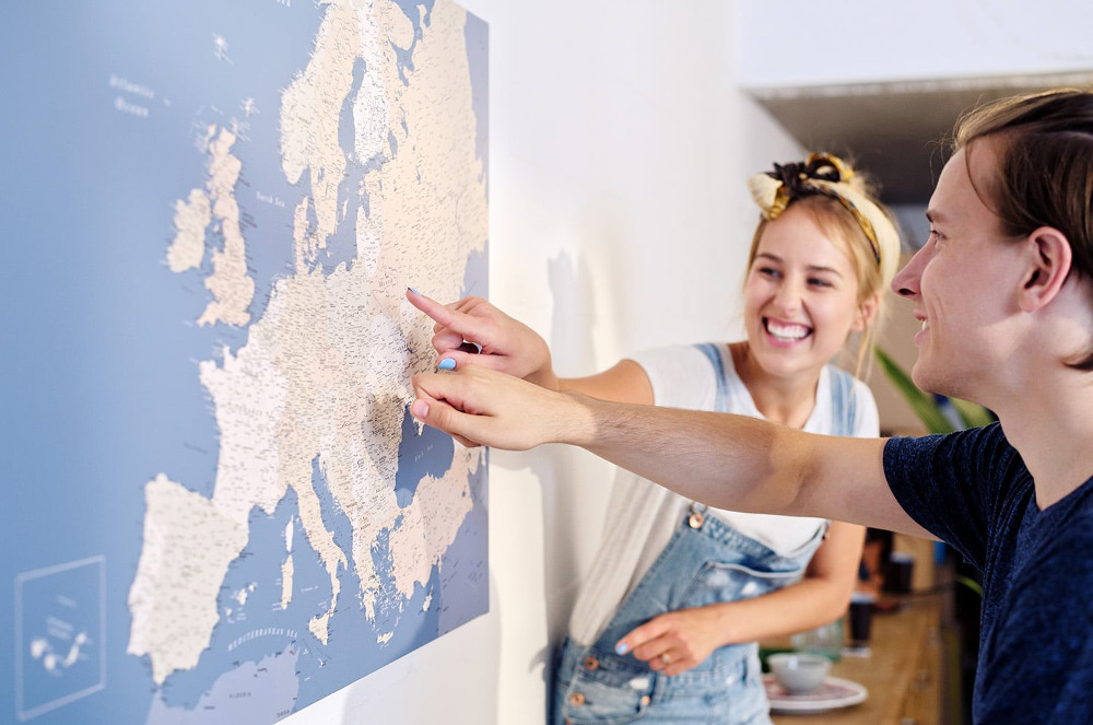 Europakarten-Pinnwände von tripmapworld.de
