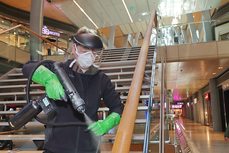 Neue Technologien sorgen für nahezu keimfreie Oberflächen, Foto: Europa Passage Hamburg/Robin Lösch