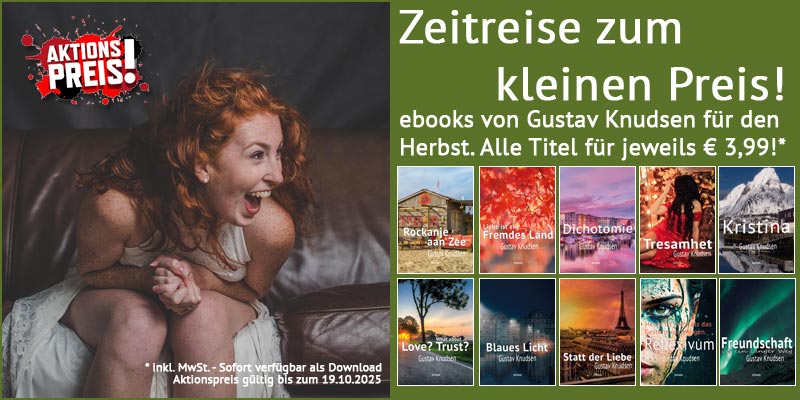 E-Books von Gustav Knudsen für das Lesevergnügen im Herbst