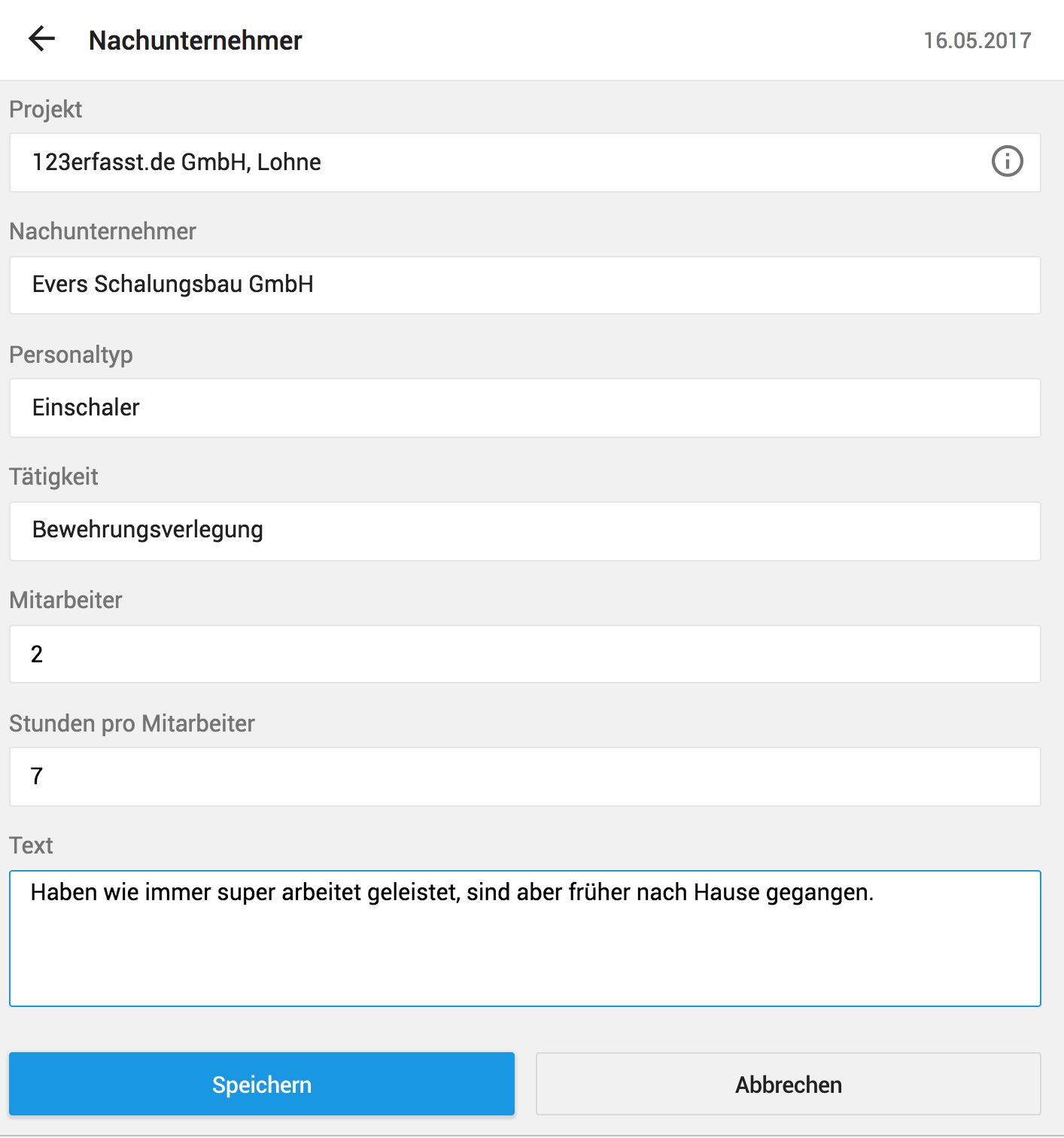 Nachunternehmerleistungen dokumentieren