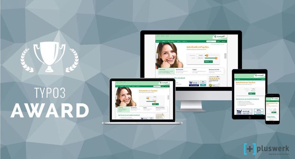 +Pluswerk AG gewinnt TYPO3 Award 2016