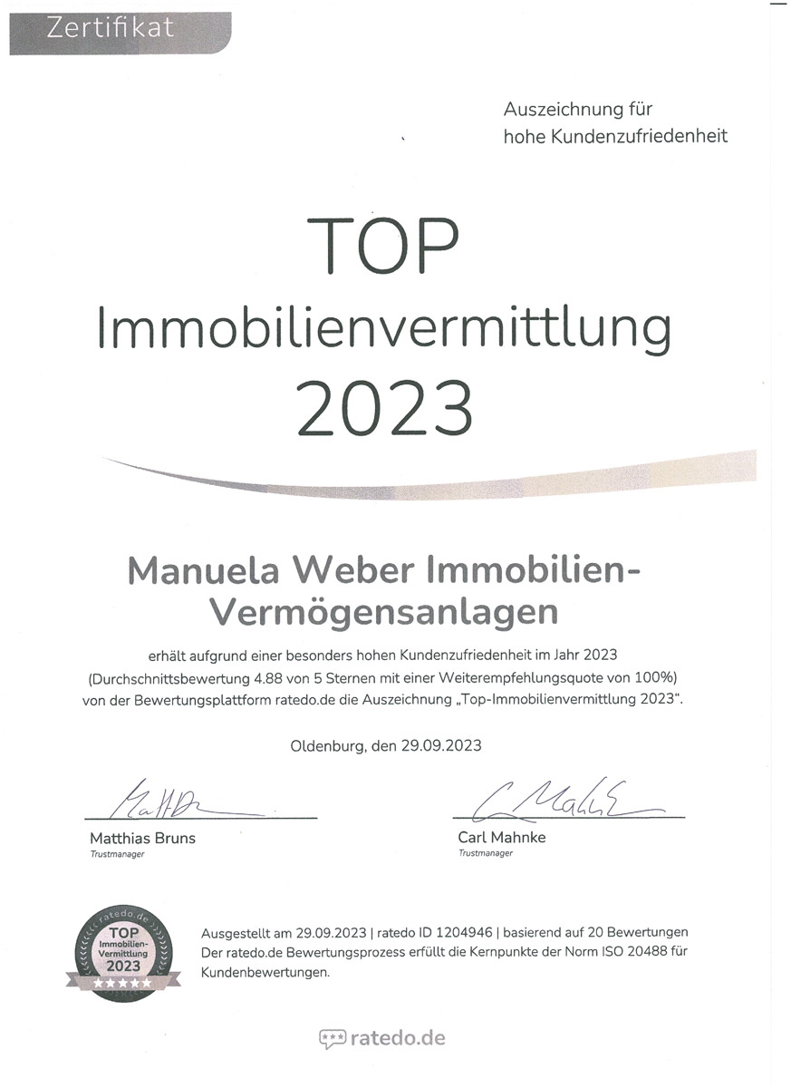 Manuela Weber Rödermark erhält hohe Auszeichnung für Kundenzufriedenheit
