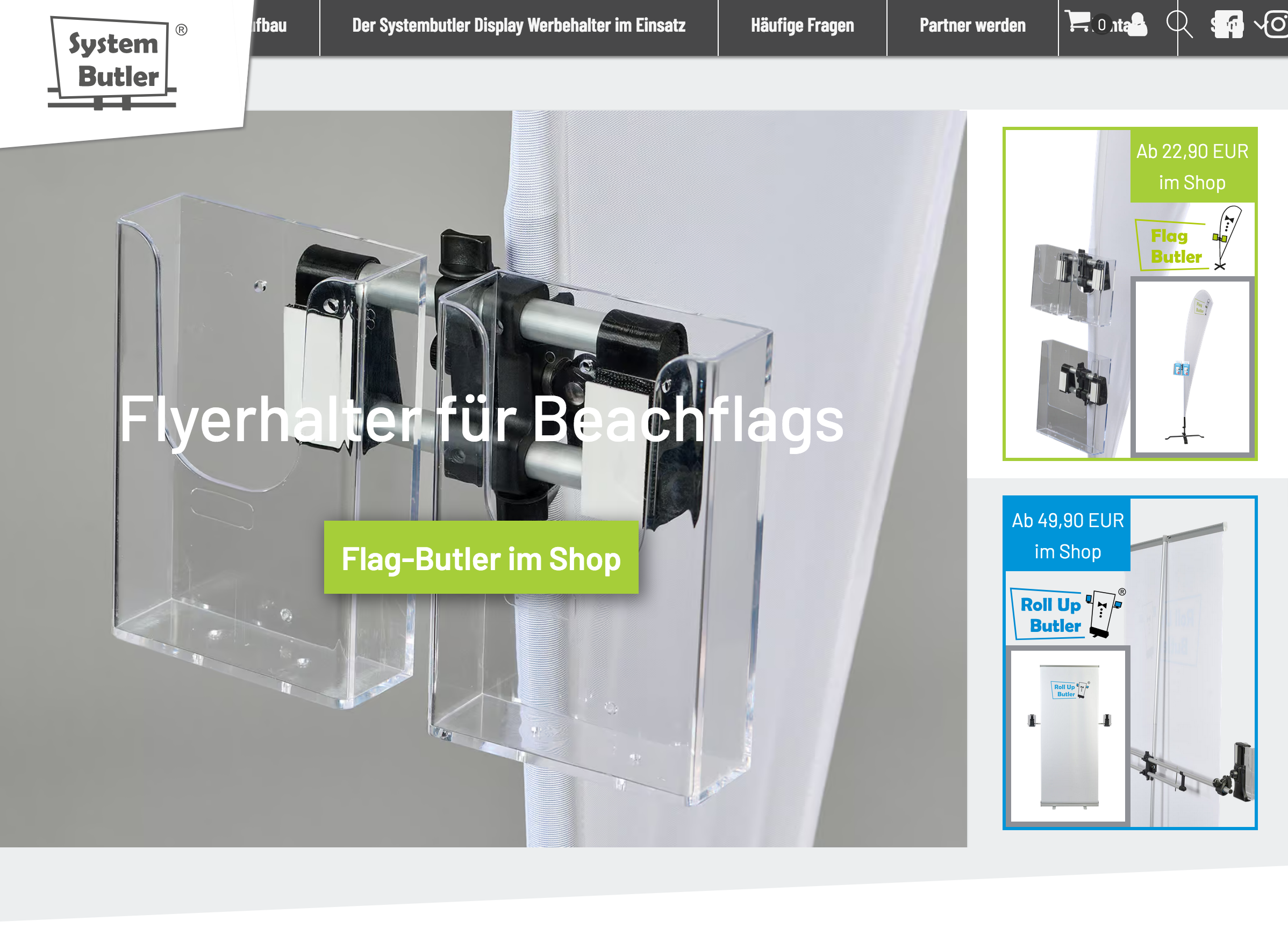 Direkt bestellen auf Webseite von Systembutler